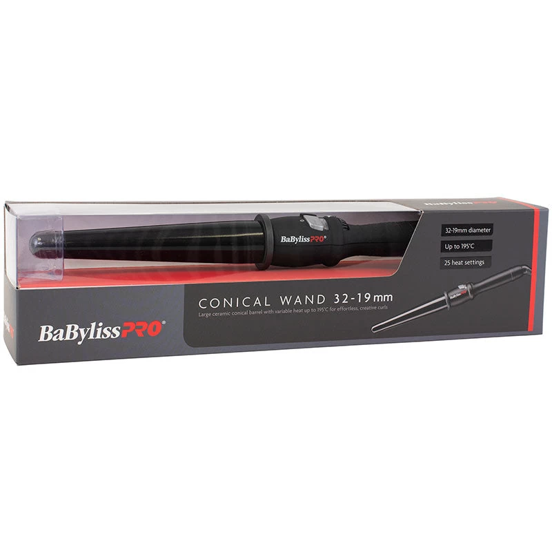 Babyliss Pro BaBylissPRO Ceramic Conical Wand 32-19mm 2 Babyliss Pro BaBylissPRO Ceramic Conical Wand 32-19mm - Image 2