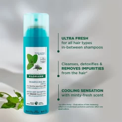 Klorane Aquatic Mint Dry Shampoo 150ml - Scalp Detox -Hair Care Store Klorane DS Mint150ml 2