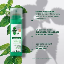 Klorane Nettle Tinted Dry Shampoo 150ml - Oily Hair -Hair Care Store Klorane DS Nettle Tinted 2