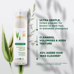 Klorane Oat Milk Tinted Dry Shampoo 150ml - All Hair Types -Hair Care Store Klorane DS OatMilk Tinted150ml 2