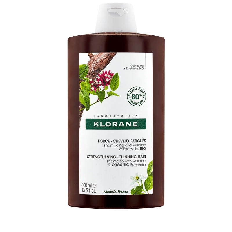 Klorane Strengthening Quinine & Organic Edelweiss Shampoo 400ml 1 Klorane Strengthening Quinine & Organic Edelweiss Shampoo 400ml
