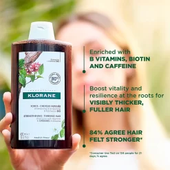 Klorane Strengthening Quinine & Organic Edelweiss Shampoo 400ml 6 Klorane Strengthening Quinine & Organic Edelweiss Shampoo 400ml -Hair Care Store Klorane Sham Quinine400ml 2