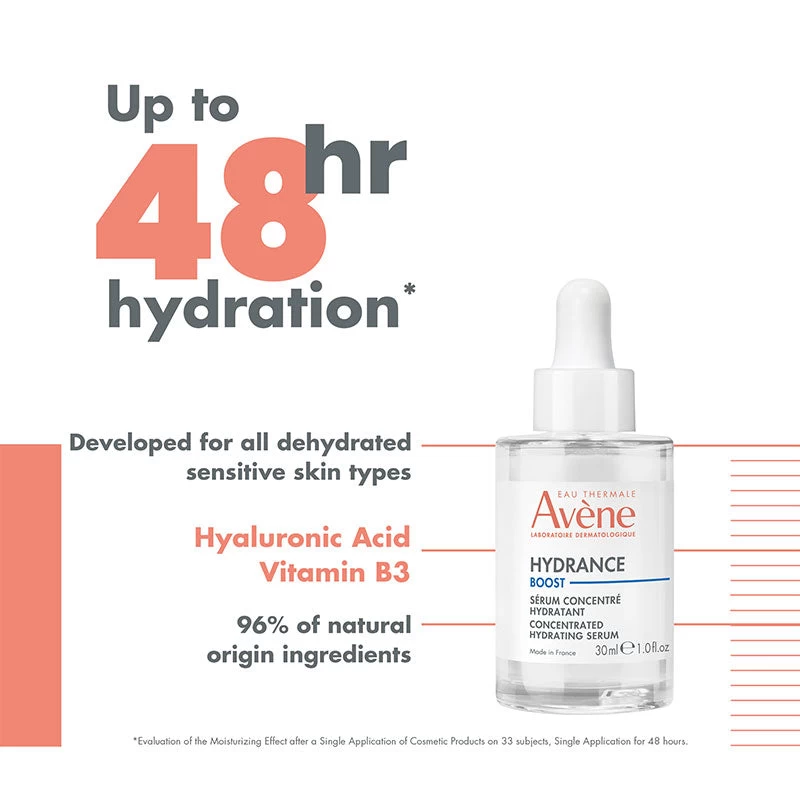 Avène Avene Hydrance Boost Concentrated Hydrating Serum 30ml - Hyaluronic Acid Serum 2 Avène Avene Hydrance Boost Concentrated Hydrating Serum 30ml - Hyaluronic Acid Serum - Image 2