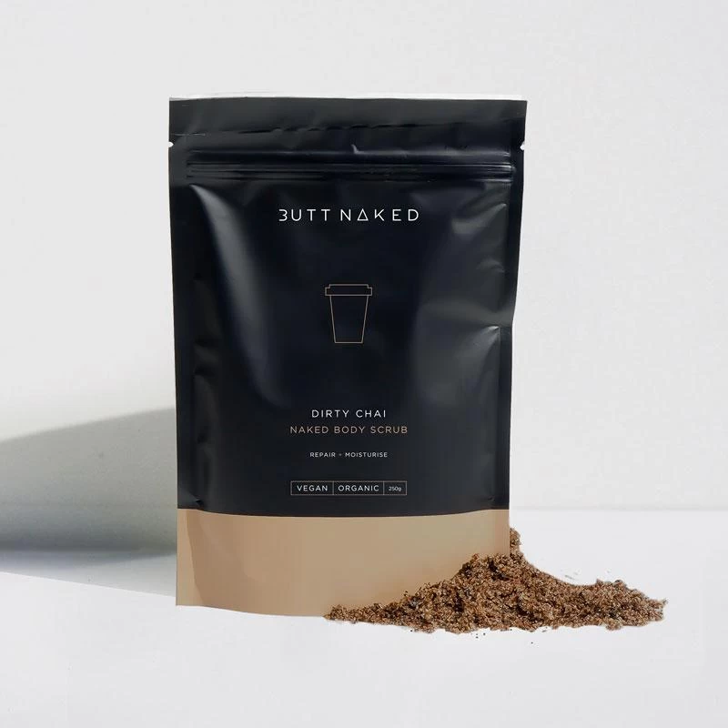 Butt Naked Dirty Chai Coffee Scrub 250g (EXP 12/23) 2 Butt Naked Dirty Chai Coffee Scrub 250g (EXP 12/23) - Image 2