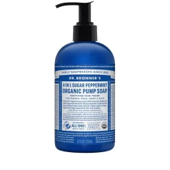 Dr. Bronner's 4-in-1 Sugar Organic Pump Soap - Peppermint 355ml