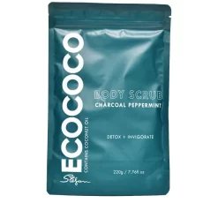 Ecococo Charcoal Peppermint Body Scrub 220g