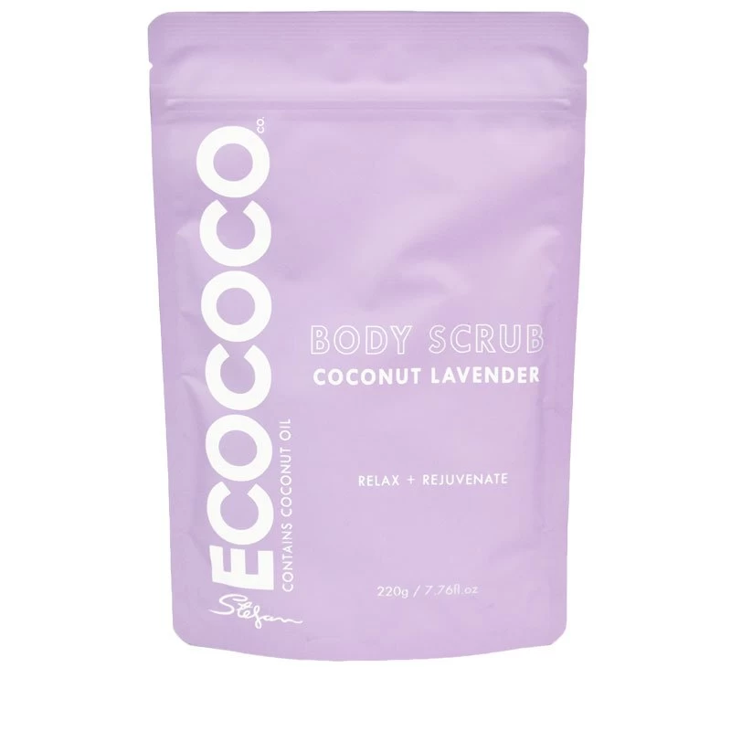 Ecococo Coconut Lavender Body Scrub 220g 1 Ecococo Coconut Lavender Body Scrub 220g