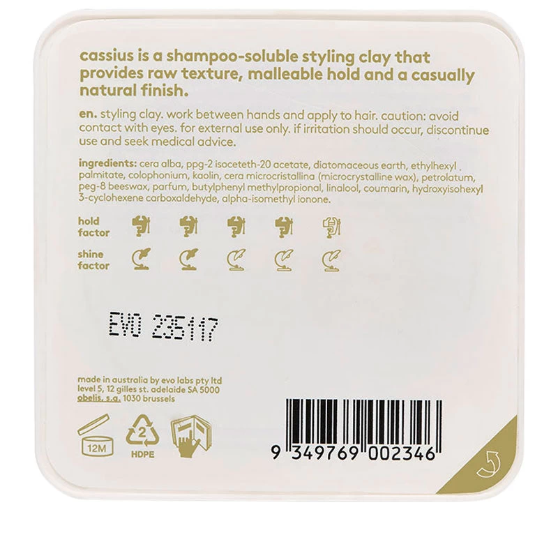 Evo Cassius Styling Clay 90g 3 Evo Cassius Styling Clay 90g - Image 3
