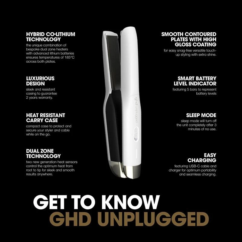 Ghd Unplugged Cordless Hair Straightener In Matte White 3 Ghd Unplugged Cordless Hair Straightener In Matte White - Image 3