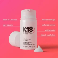 K18 Leave-In Molecular Repair Hair Mask 15ml -Hair Care Store k18 leave in molecular repair hair mask 2 2